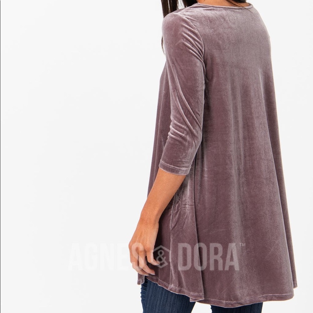 Swing Tunic Deep Orchid Velvet S (4-6) - Picture 2 of 3